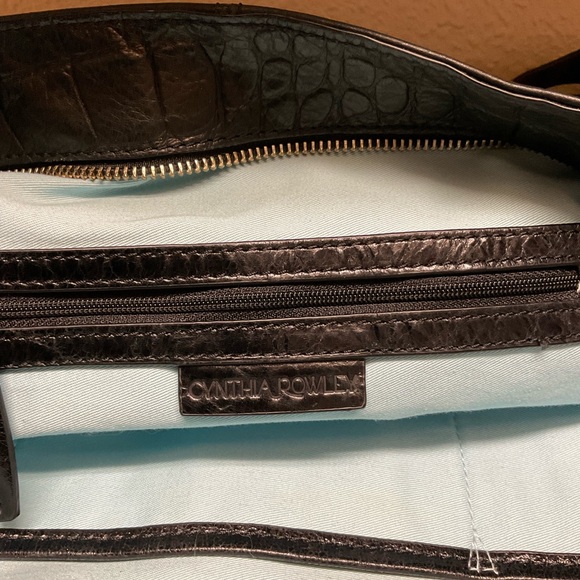 Cynthia Rowley black leather tote bag - Picture 8 of 11